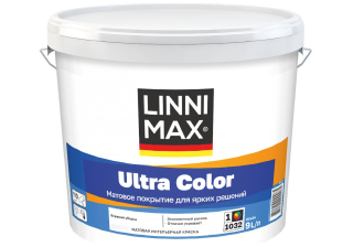 Краска ВД LINNIMAX Ultra Color/Ультра Колор для внутренних работ База 1 9л.